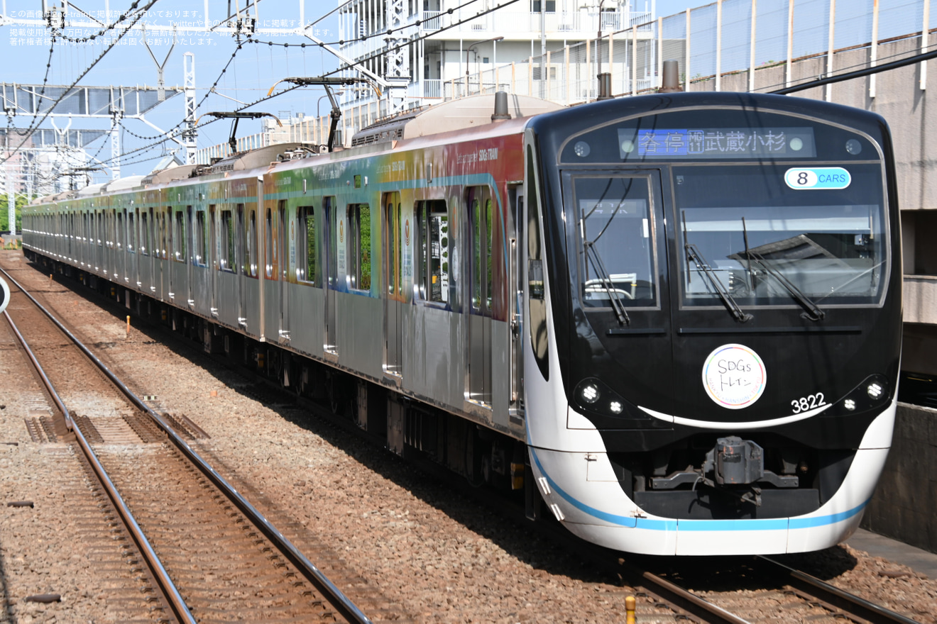 【東急】「SDGsトレイン 美しい時代へ号」ラッピング列車運用開始の拡大写真