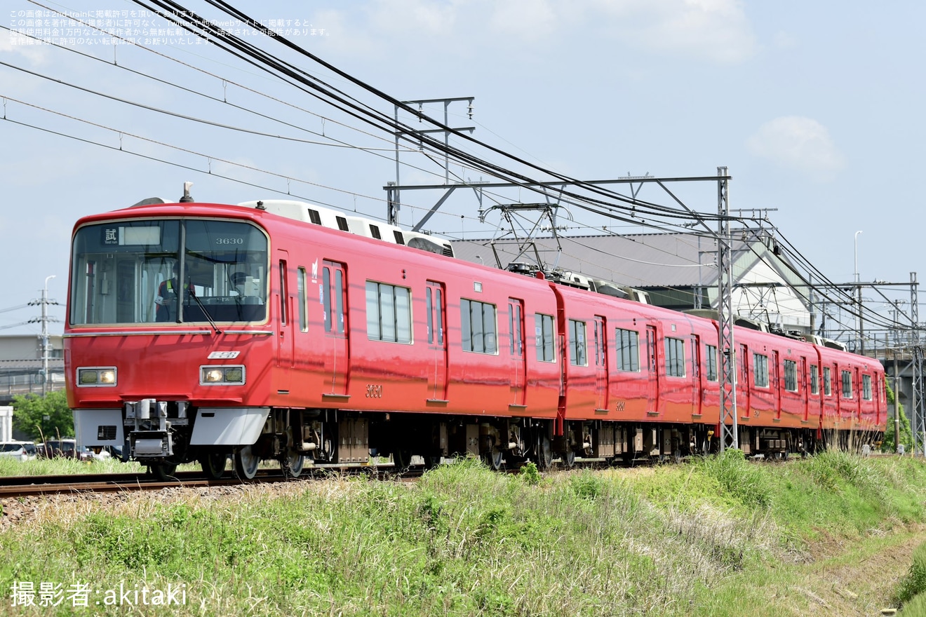 【名鉄】3500系3530F舞木検査場出場試運転 の拡大写真