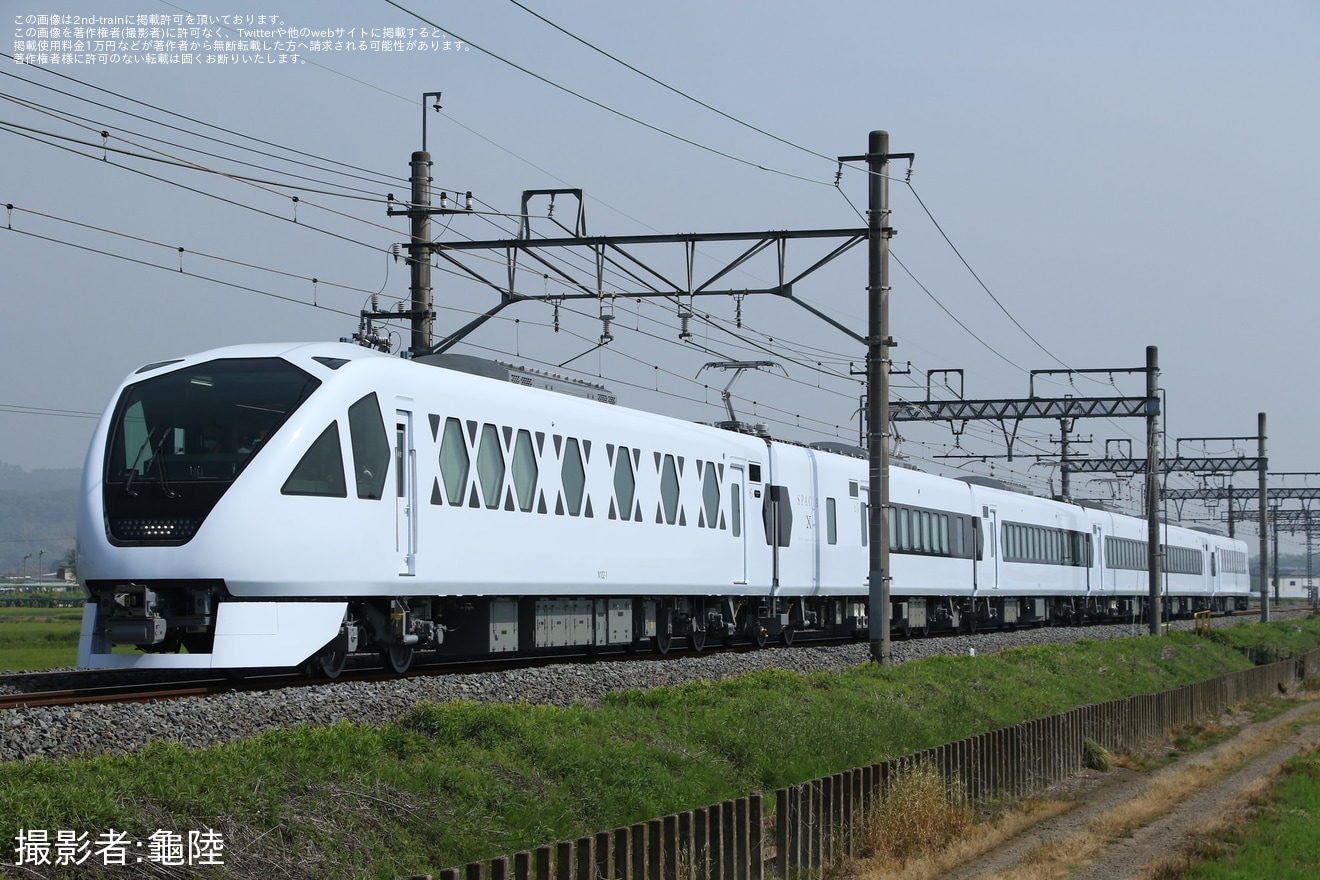 【東武】N100系N102F（スペーシアX）性能確認試運転の拡大写真