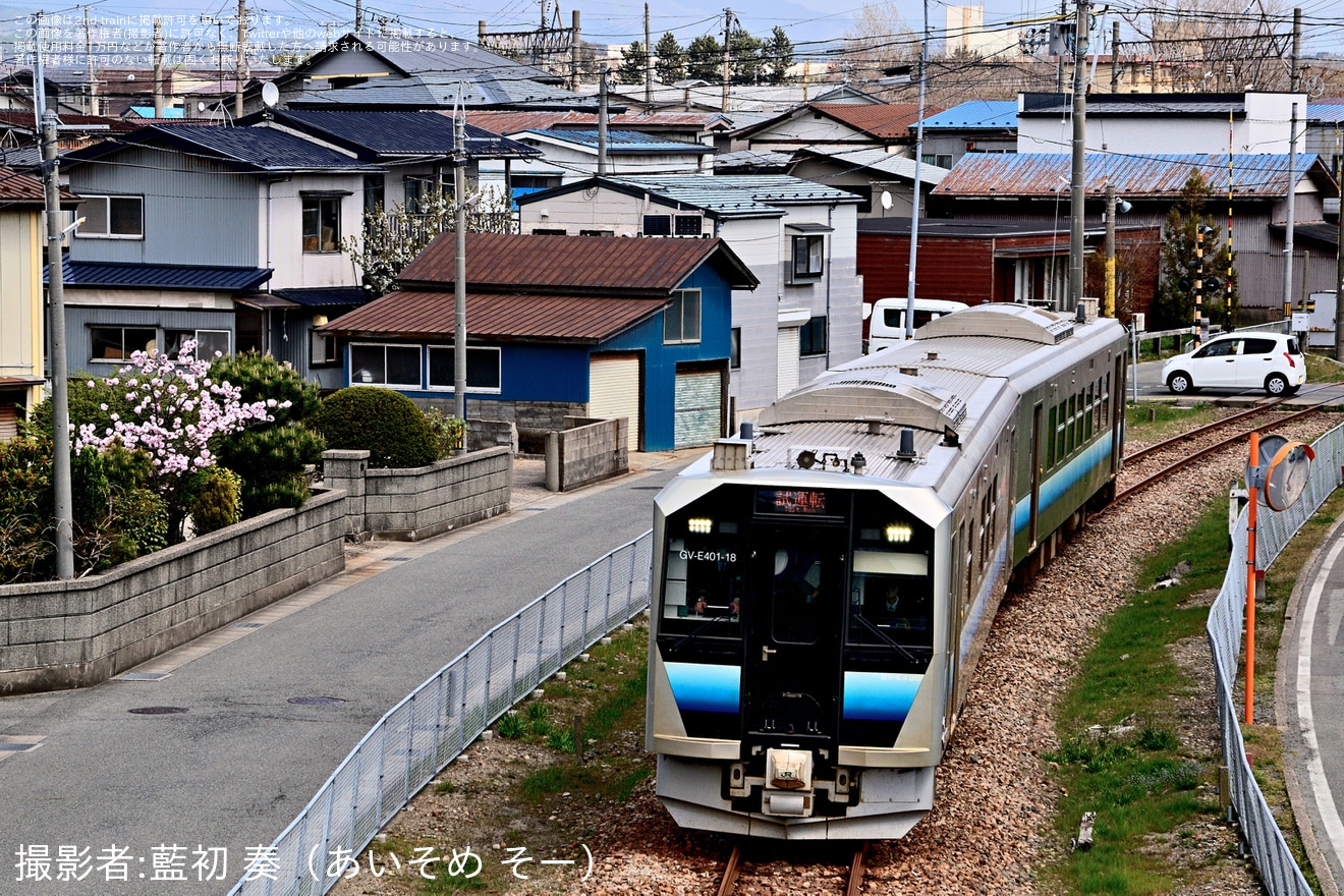 【JR東】GV-E400系が秋田港へ試運転の拡大写真