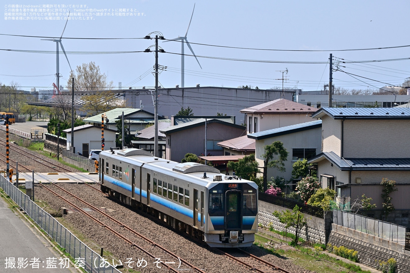 【JR東】GV-E400系が秋田港へ試運転の拡大写真