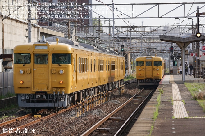 【JR西】115系広セキN-07編成下関総合車両所出場回送を不明で撮影した写真