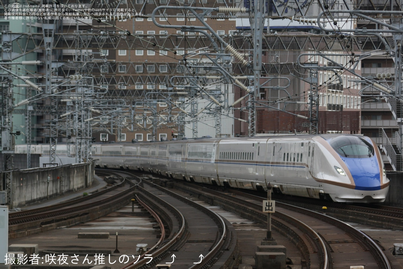 【JR東】E7系F36編成新幹線総合車両センター出場試運転の拡大写真