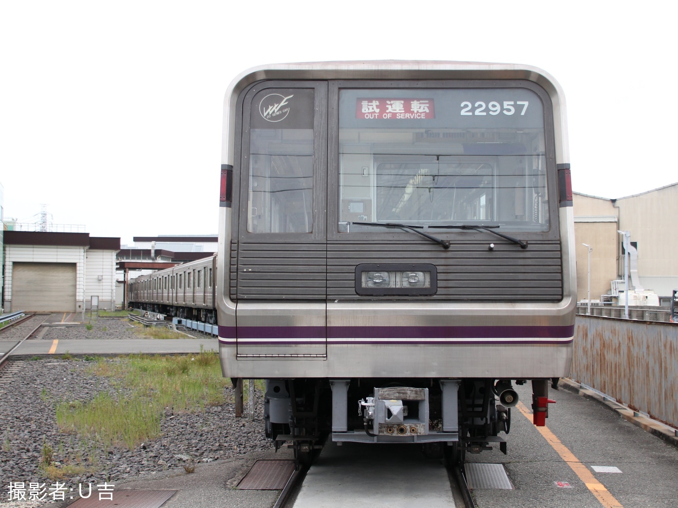 【大阪メトロ】22系22657F緑木検車場出場試運転の拡大写真