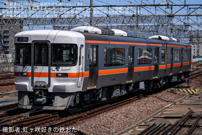 【JR海】キハ25系 M113編成が名古屋工場出場試運転を岐阜駅で撮影した写真