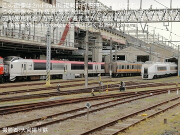 【JR東】E259系の新塗装の側面が姿を現す