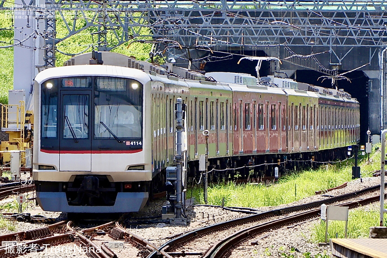 【東急】5050系4114Fが東急田園都市線で試運転の拡大写真