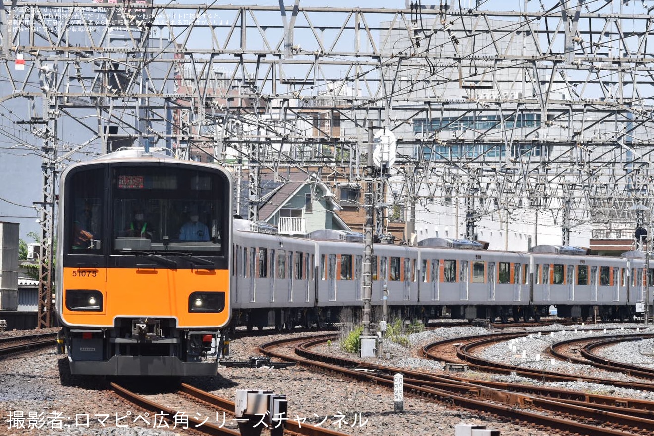 【東武】50070型51075F南栗橋工場出場試運転の拡大写真