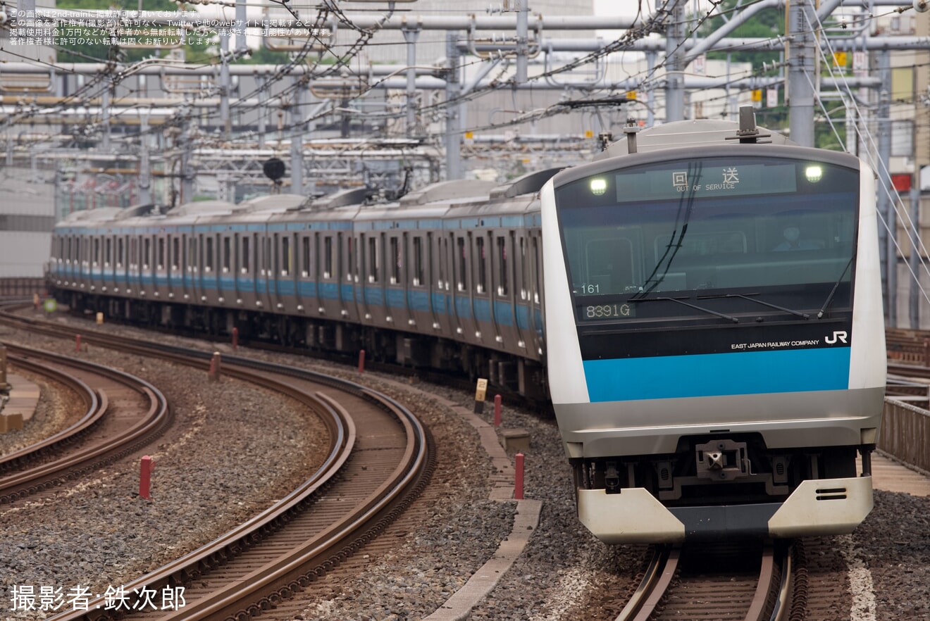【JR東】E233系サイ161編成東京総合車両センター入場回送の拡大写真