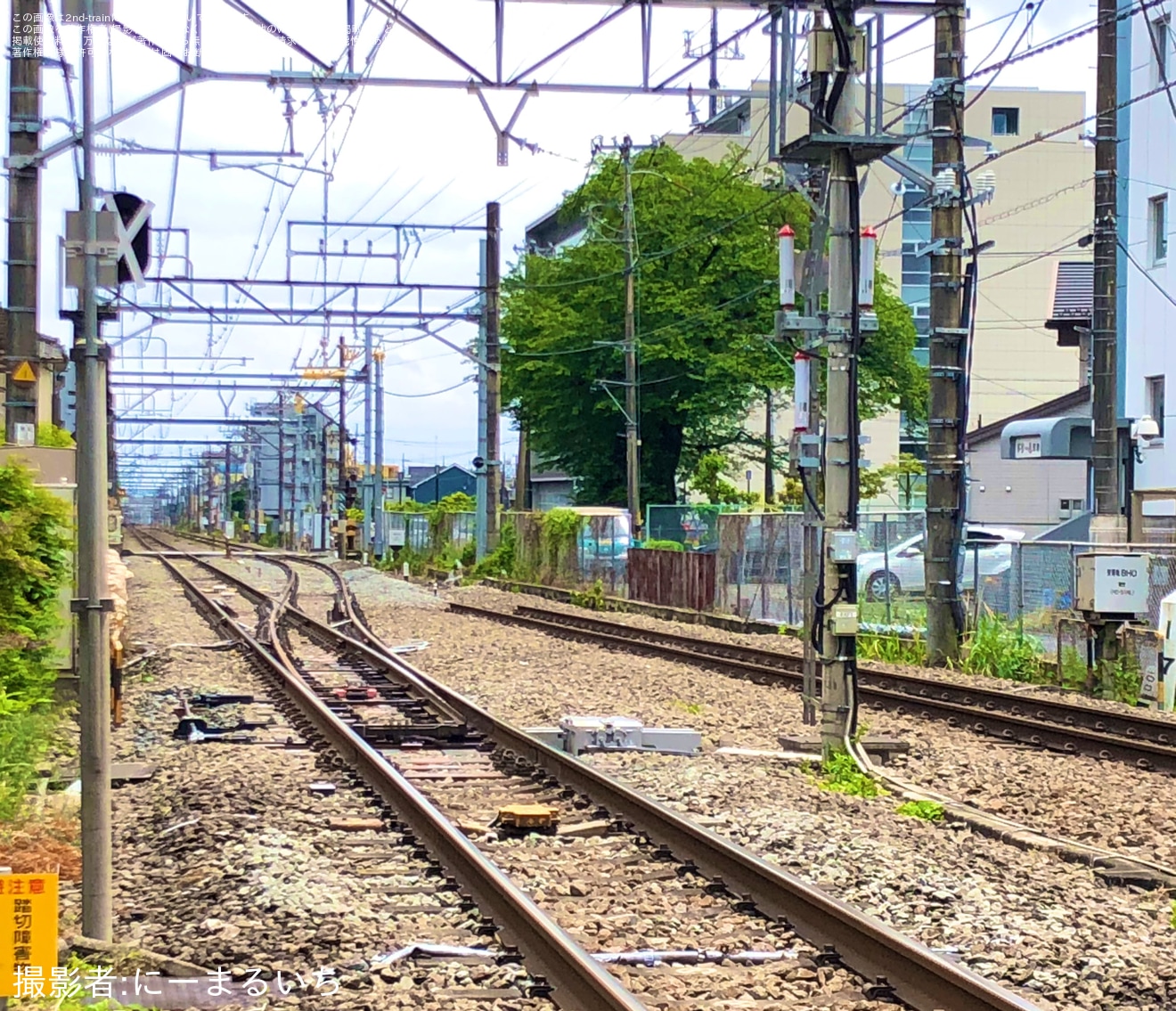【JR東】東青梅駅の線路切換完了の拡大写真