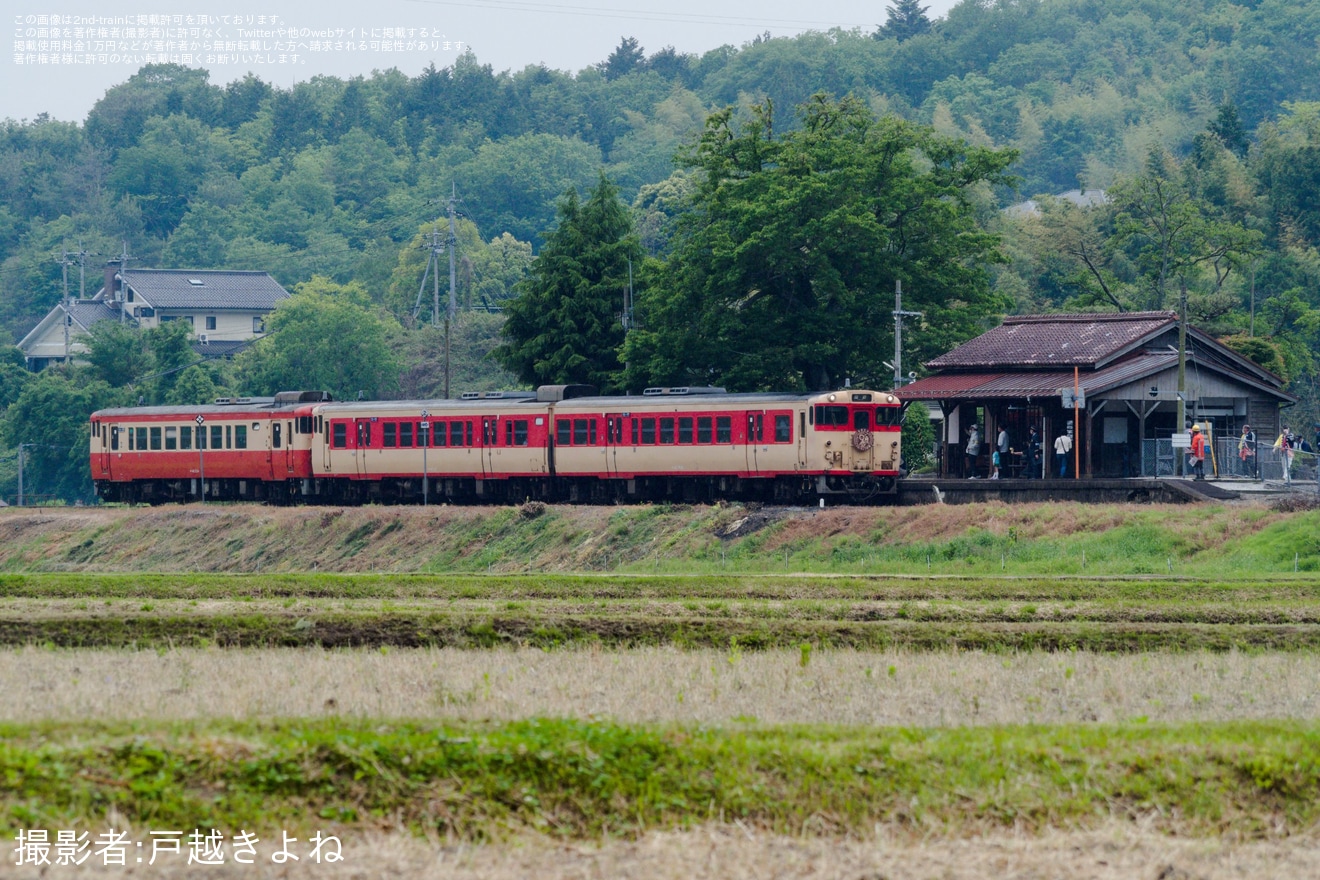 【JR西】因美線全線開業90周年ヘッドマーク掲出「みまさかスローライフ列車」を臨時運行の拡大写真