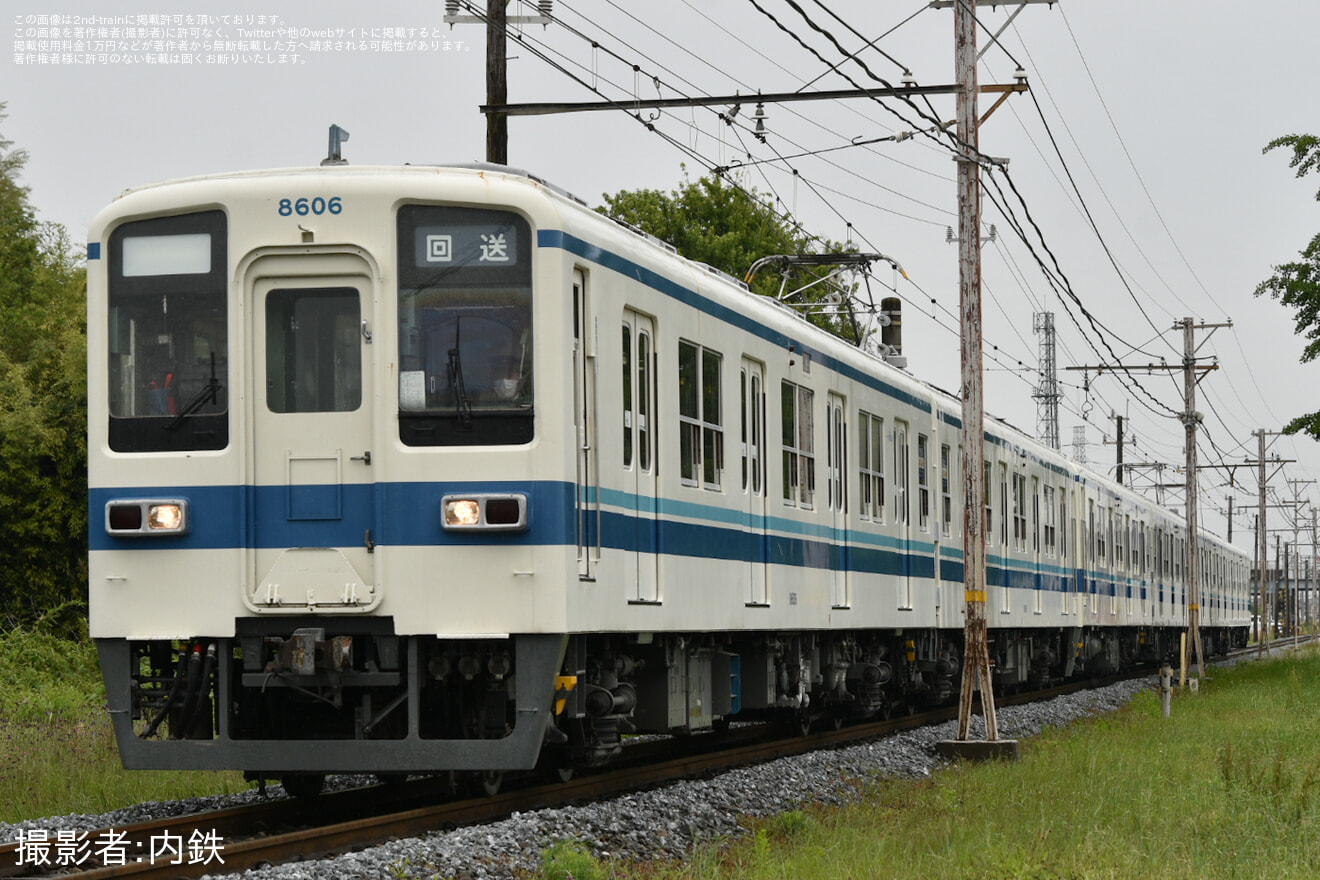 【東武】8000系8197F南栗橋工場出場回送の拡大写真