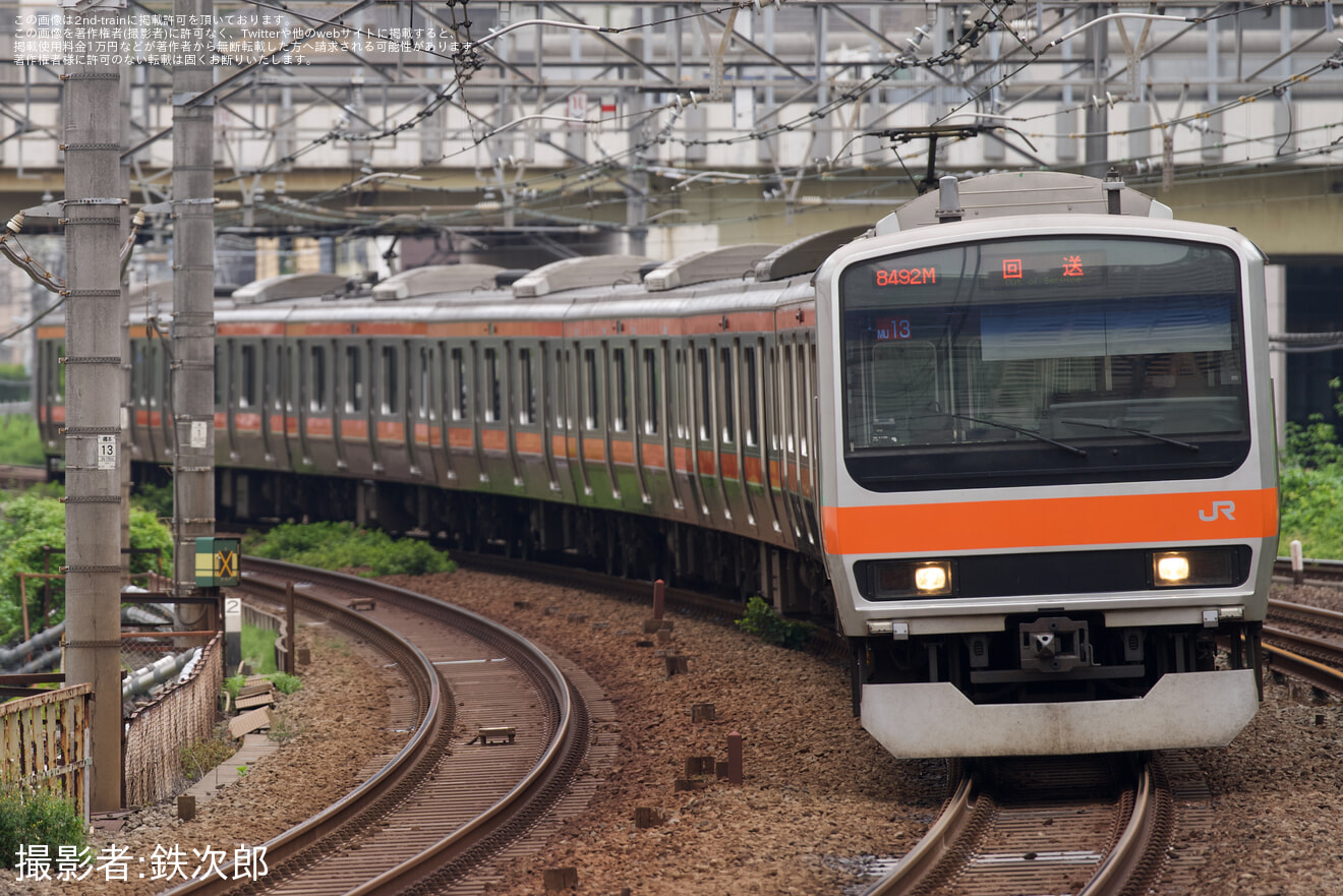 【JR東】E231系ケヨMU13編成東京総合車両センター入場回送の拡大写真