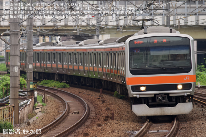 【JR東】E231系ケヨMU13編成東京総合車両センター入場回送を五反田駅で撮影した写真