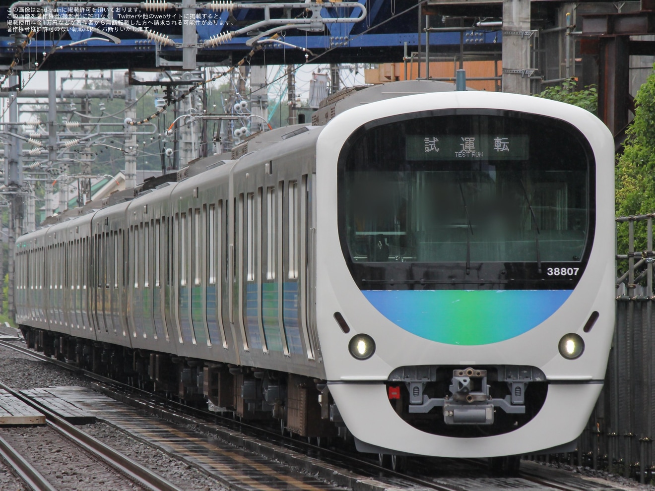 【西武】30000系38107F 武蔵丘車両検修場出場試運転の拡大写真