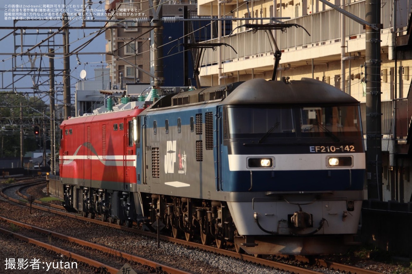 【JR貨】EH800-7大宮車両所出場回送の拡大写真