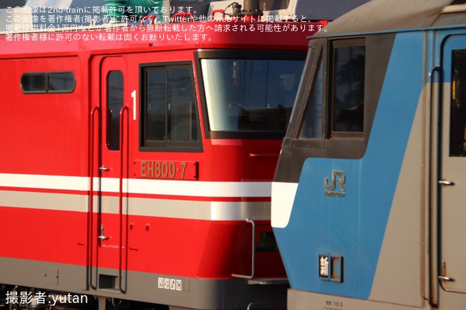 【JR貨】EH800-7大宮車両所出場回送を西国分寺駅で撮影した写真