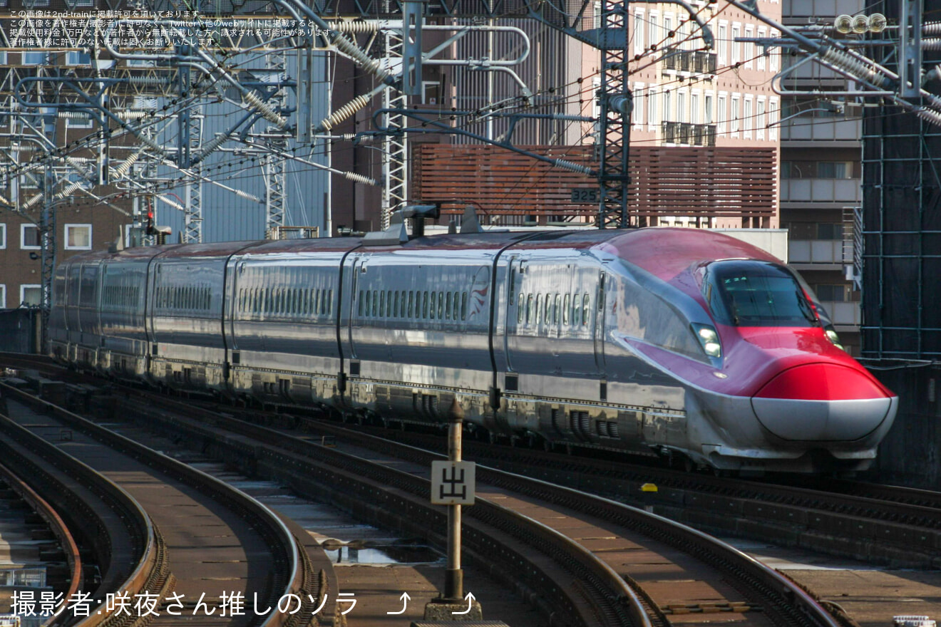 【JR東】E6系Z24編成新幹線総合車両センター出場試運転の拡大写真