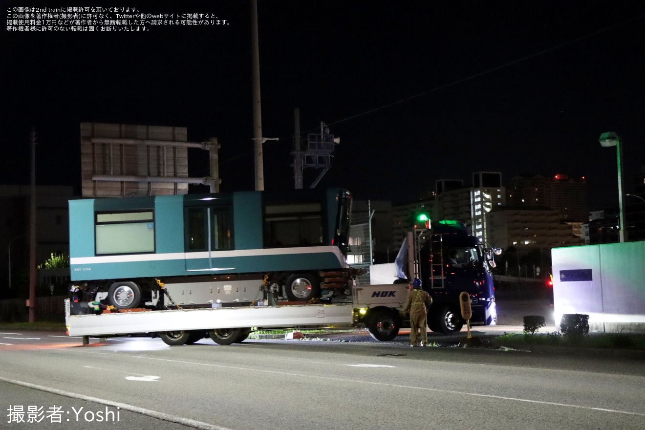 【神新交】3000形3108Fが川崎車両から陸送の拡大写真
