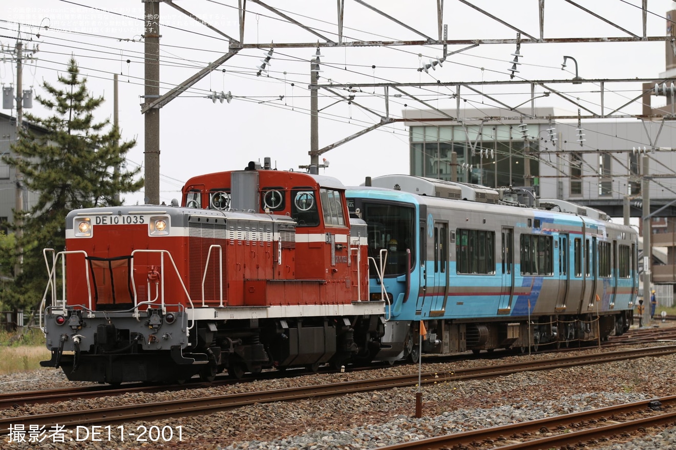 【IR】521系IR02編成金沢総合車両所出場試運転の拡大写真