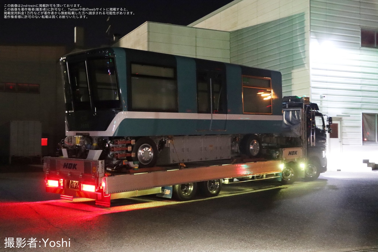 【神新交】3000形3108Fが川崎車両から陸送の拡大写真