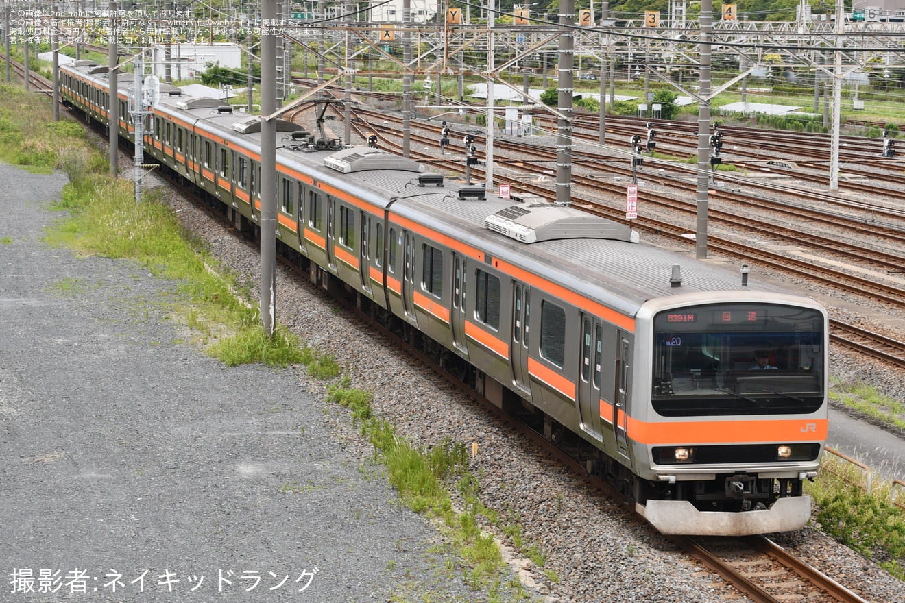 【JR東】E231系MU20編成東京総合車両センター入場回送の拡大写真