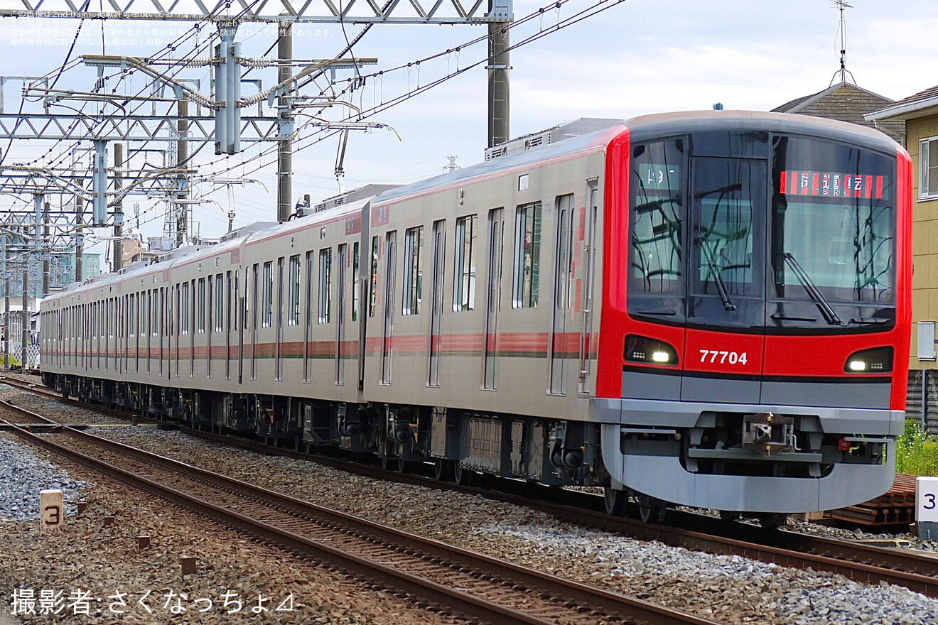 【東武】70000系71704F ATO調整試運転の拡大写真