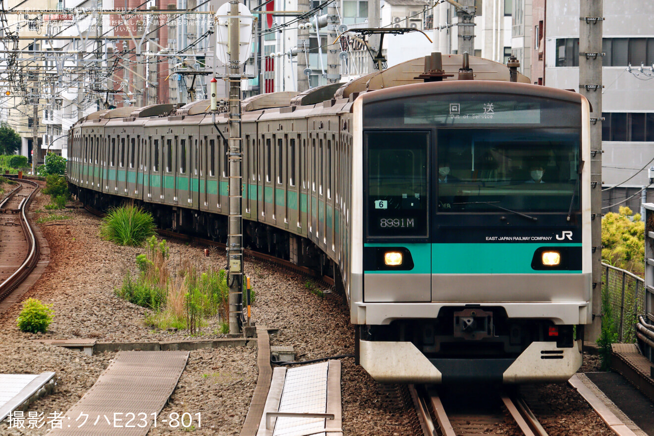 【JR東】E233系マト6編成　東京総合車両センター入場の拡大写真