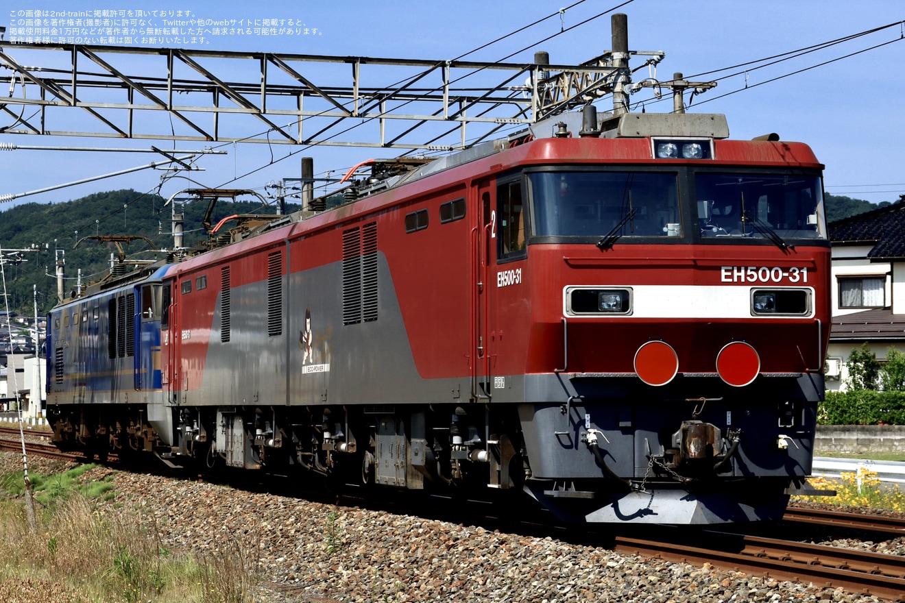 【JR貨】EH500-31が日本海縦貫線を富山貨物方面への拡大写真