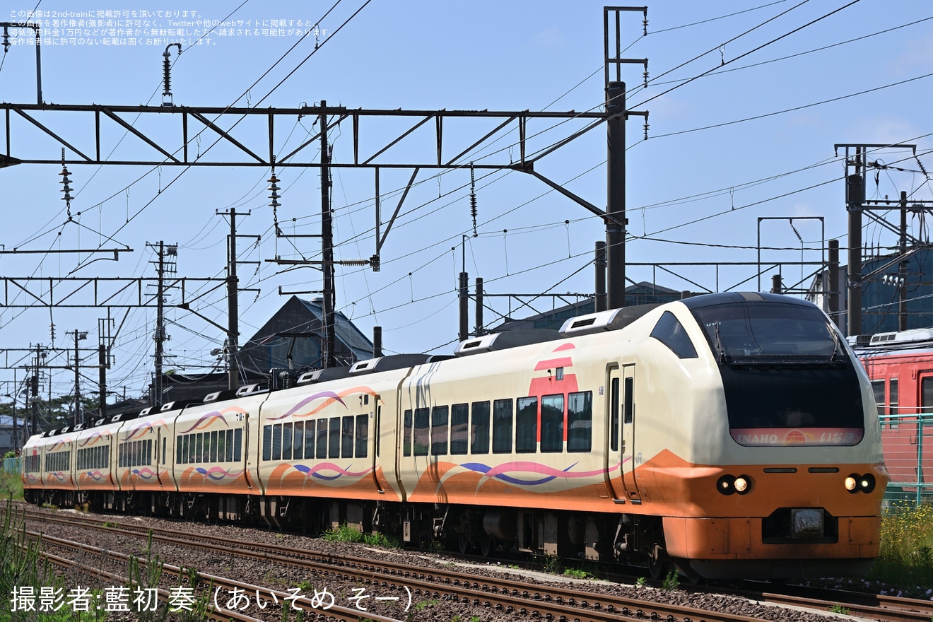 【JR東】E653系U−101編成秋田総合車両センター構内試運転の拡大写真