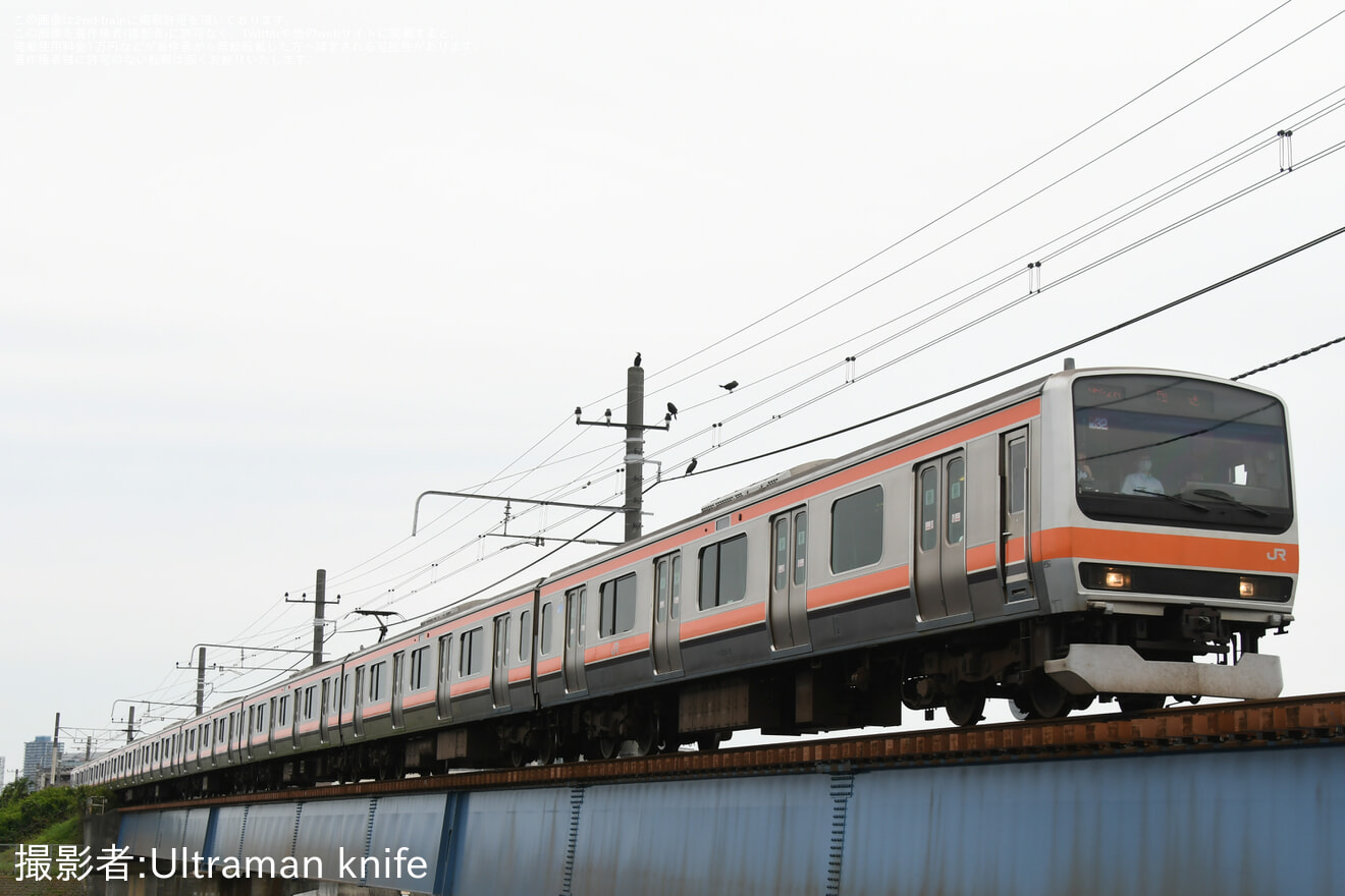 【JR東】武蔵野線仕様E231系8両が鶴見までハンドル訓練の拡大写真