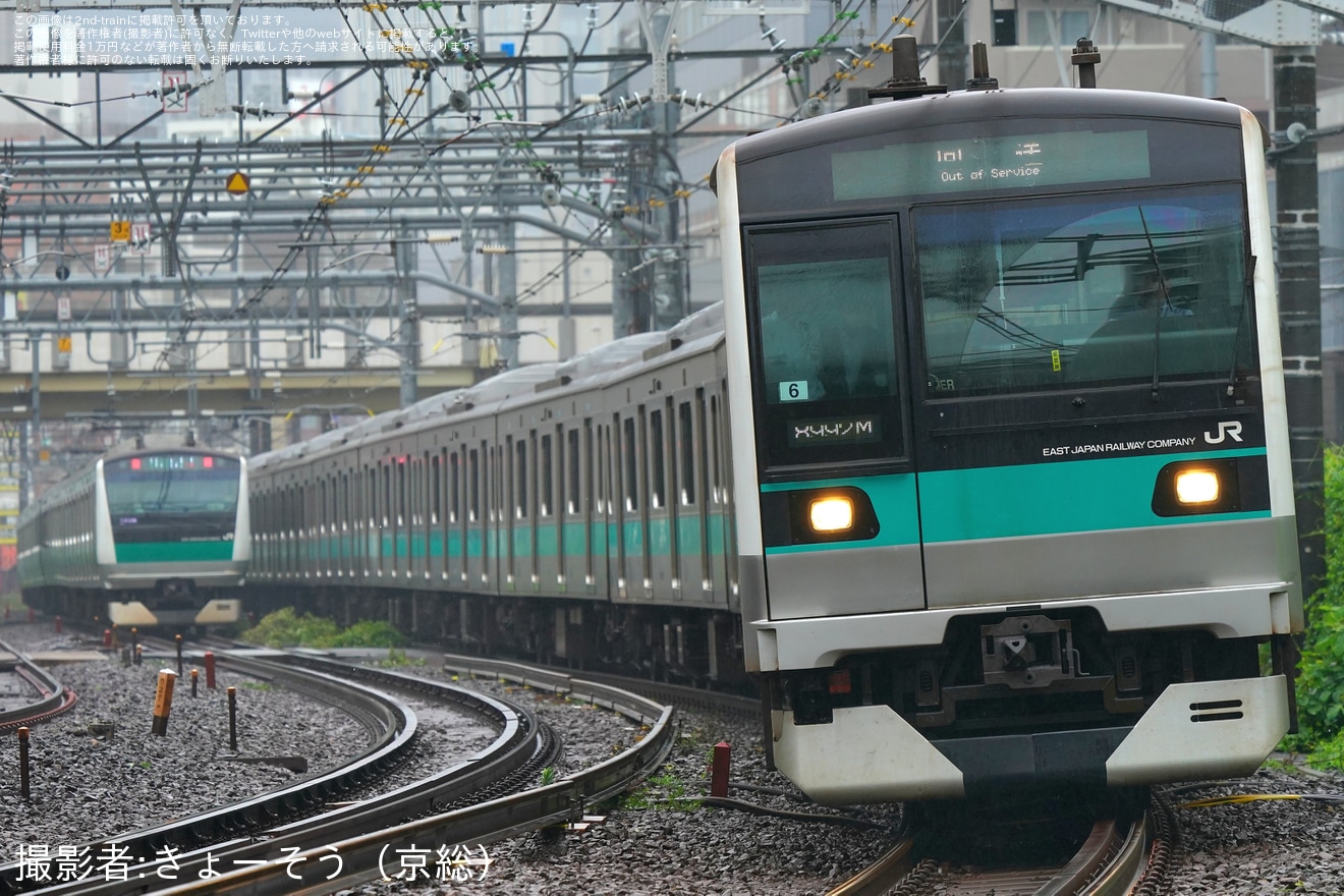 【JR東】E233系マト6編成東京総合車両センター出場回送の拡大写真