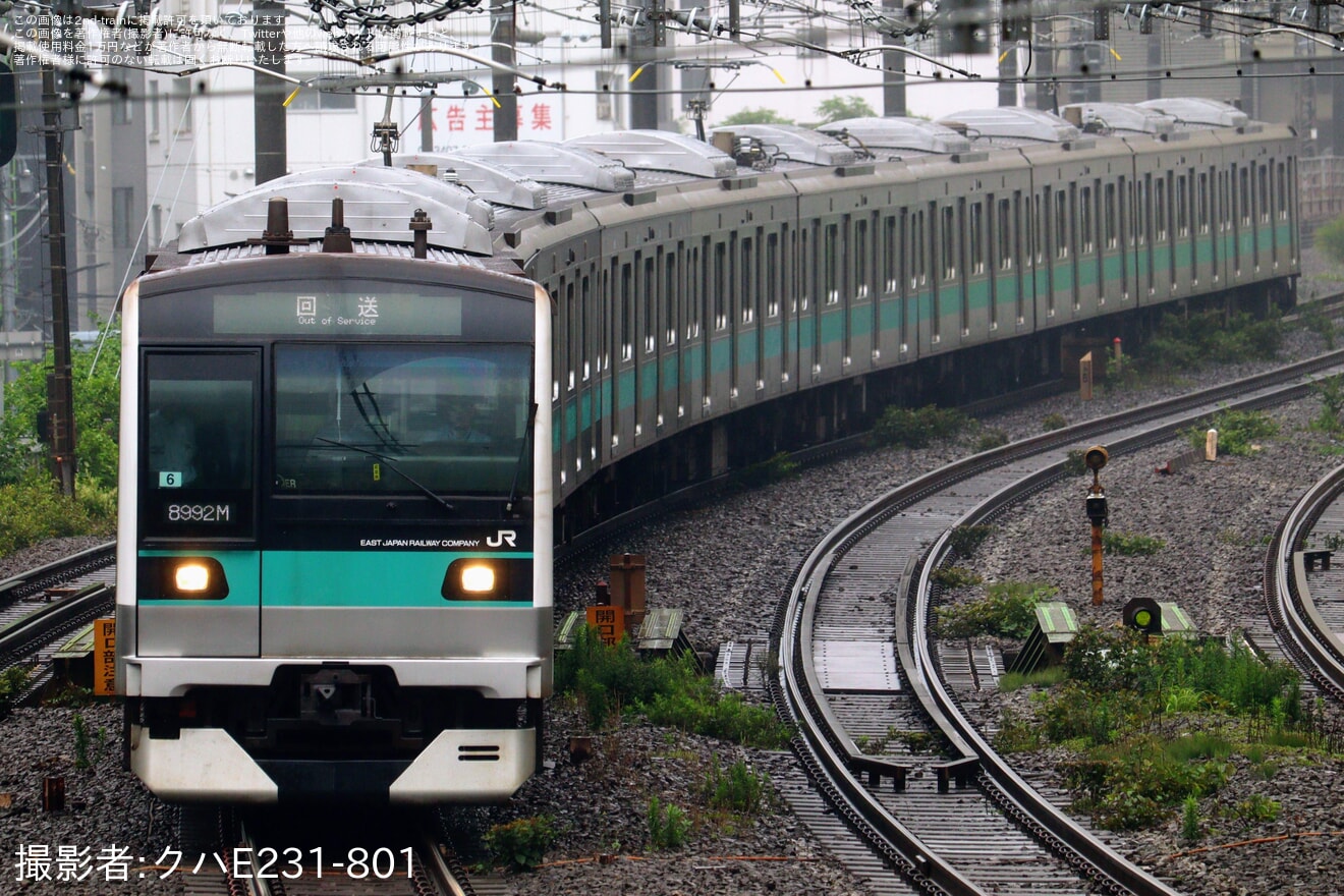 【JR東】E233系マト6編成 東京総合車両センター出場回送の拡大写真