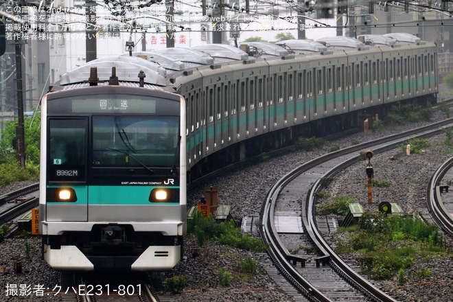 【JR東】E233系マト6編成 東京総合車両センター出場回送を恵比寿～渋谷間で撮影した写真