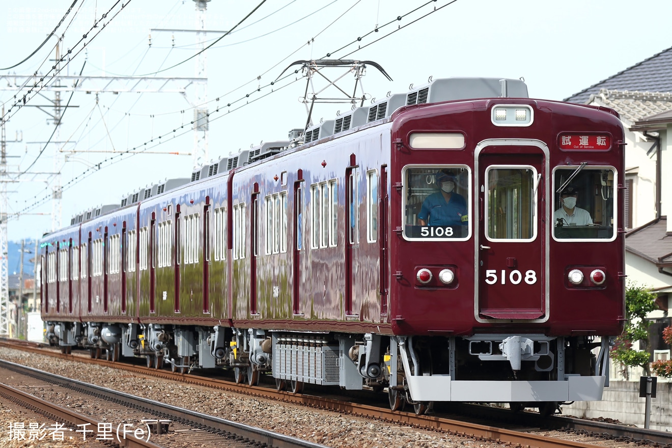 【能勢電】5100系5108F正雀工場出場試運転(202306)の拡大写真