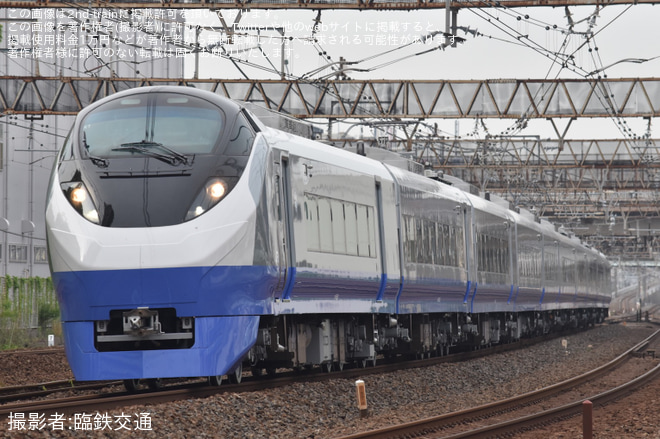 【JR東】E657系K1編成「青色」(ブルーオーシャン)が営業運転開始を馬橋～北松戸間で撮影した写真