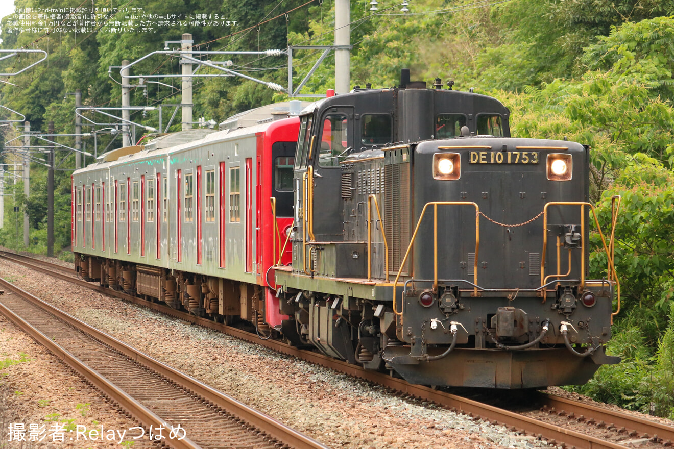 【JR九】103系1500番台E17編成車輪削正後回送の拡大写真