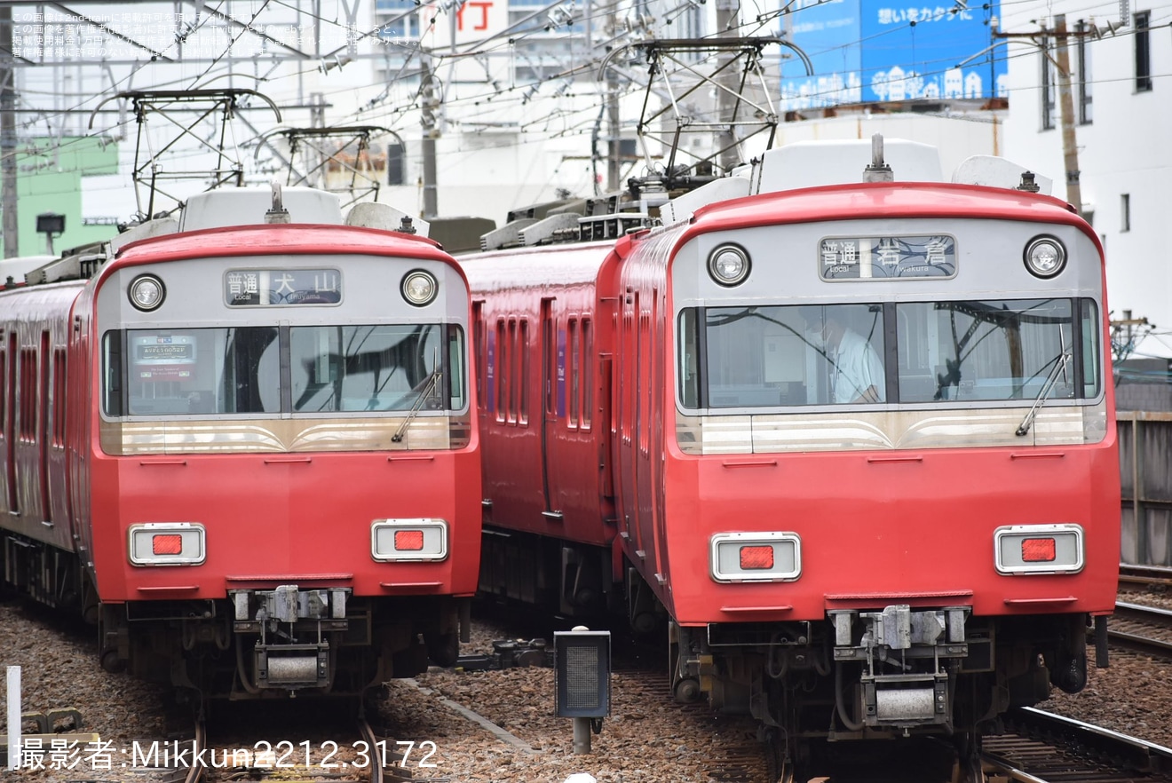 【名鉄】6000系6052Fに「ありがとう6052F」の系統板が取り付けの拡大写真