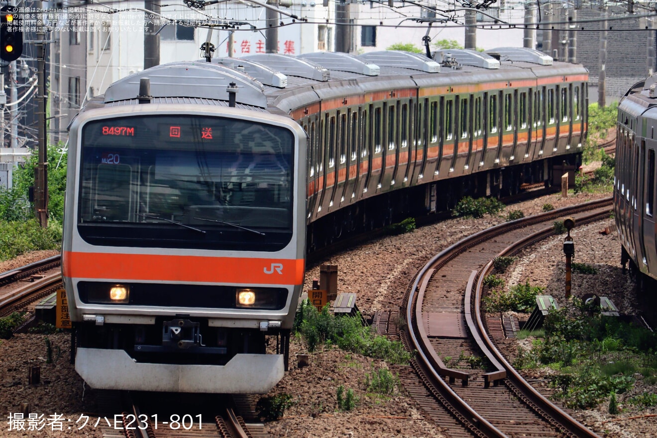 【JR東】E231系ケヨMU20編成 東京総合車両センター出場の拡大写真