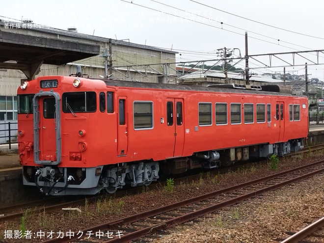 【JR西】キハ47-16下関総合車両所本所出場試運転を不明で撮影した写真