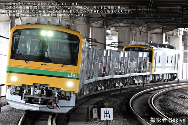 【JR東】GV-E197系TS01編成　試運転を赤羽駅で撮影した写真