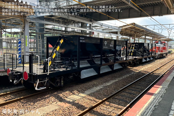 【JR西】ホキ1839+ホキ1842が返却回送を米子駅で撮影した写真