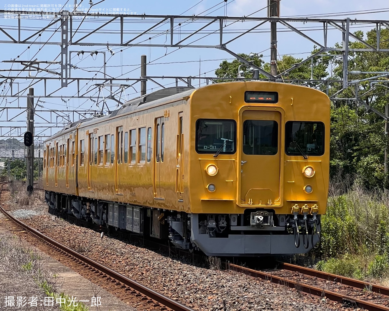 【JR西】115系D-31編成下関総合車両所出場試運転の拡大写真