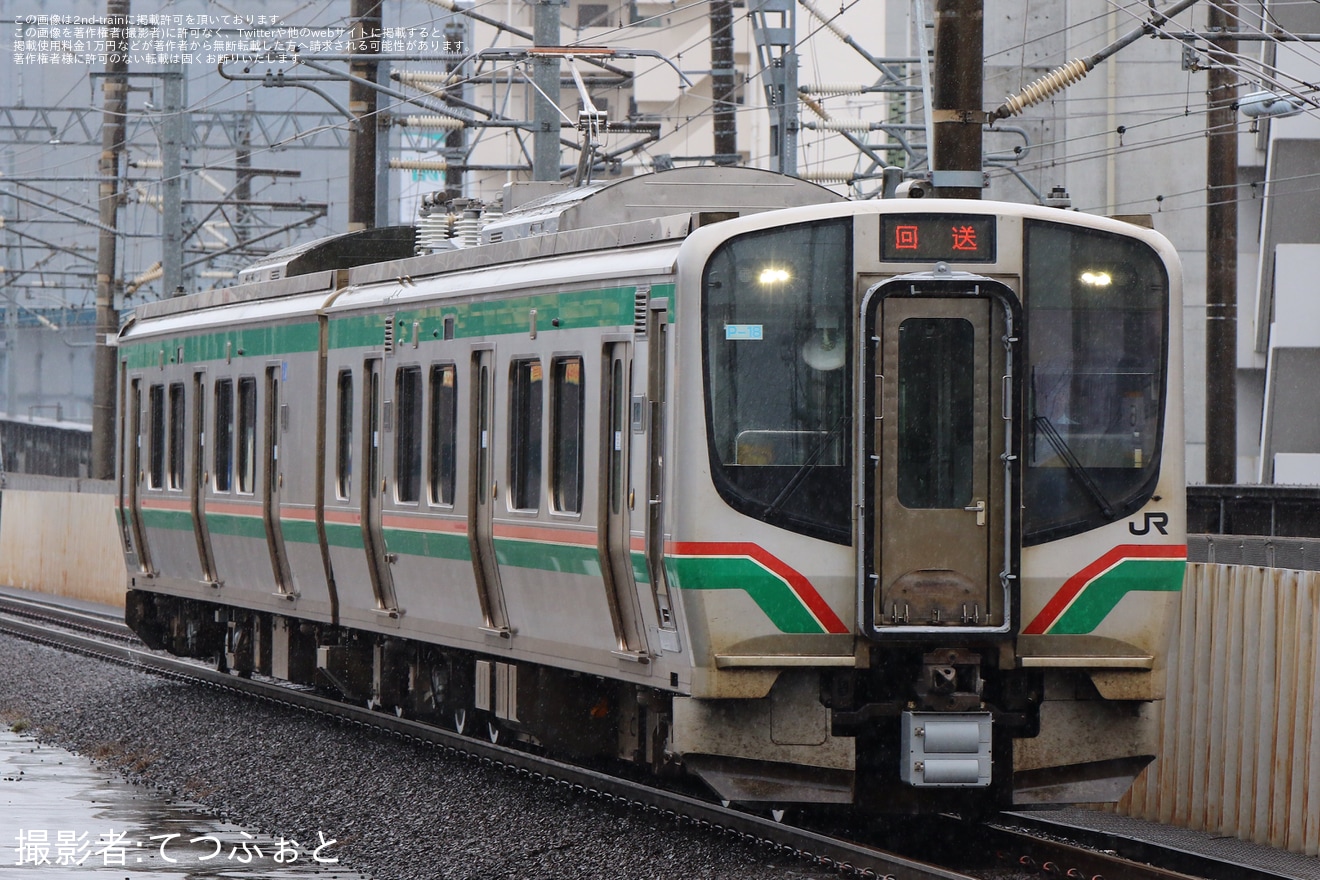 【JR東】E721系0番台P-18編成郡山総合車両センター出場回送の拡大写真