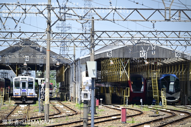 【近鉄】伊勢志摩交通大臣会合に伴う臨時列車を明星検車区で撮影した写真