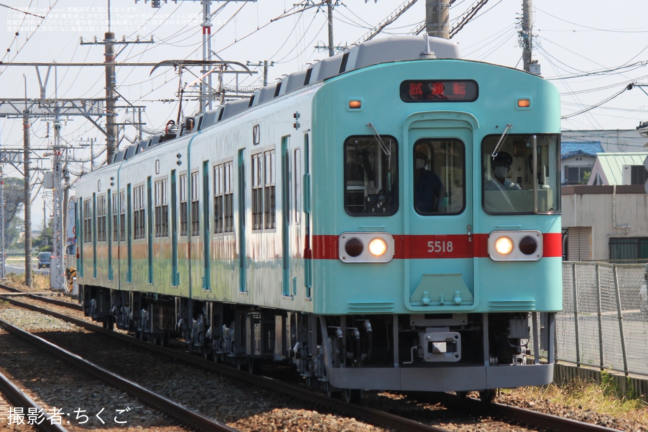 【西鉄】5000形5118F筑紫車両基地出場試運転の拡大写真