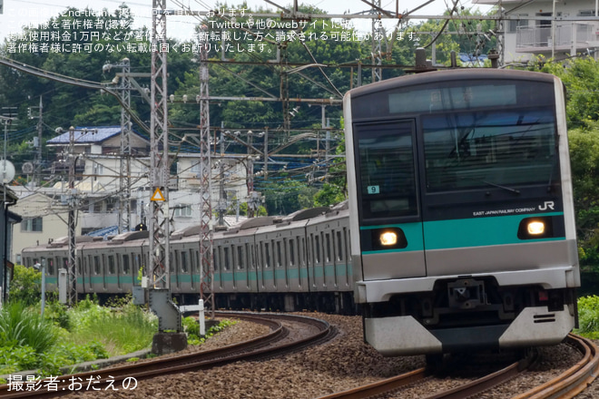 【JR東】E233系2000番台マト9編成 小田急線TASC試運転を玉川学園前～鶴川間で撮影した写真