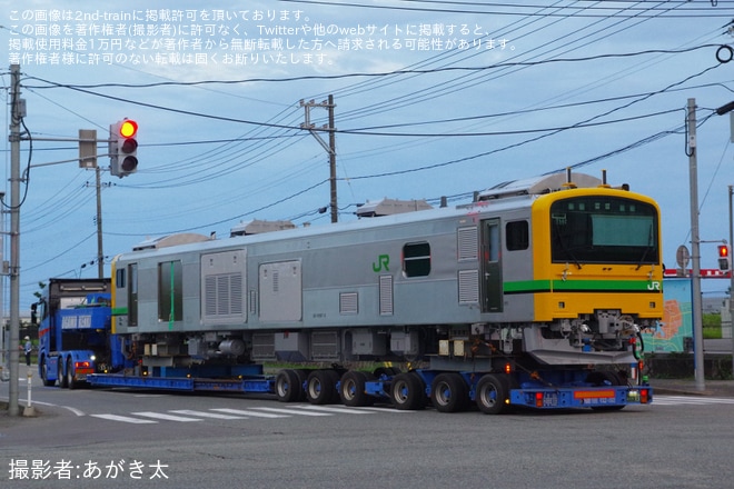 【JR東】GV-E197系の2両が新潟トランシスから陸送