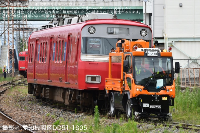【名鉄】6000系6008F+6052F大江から廃車回送と搬出作業