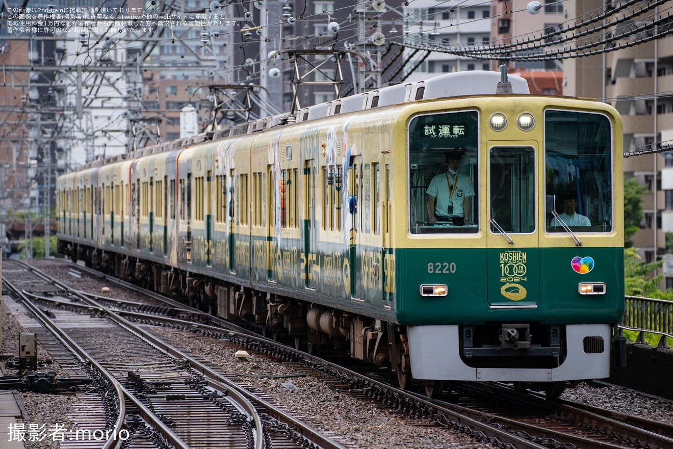 【阪神】8000系8219F「阪神甲子園球場100周年記念」による乗務員訓練の拡大写真